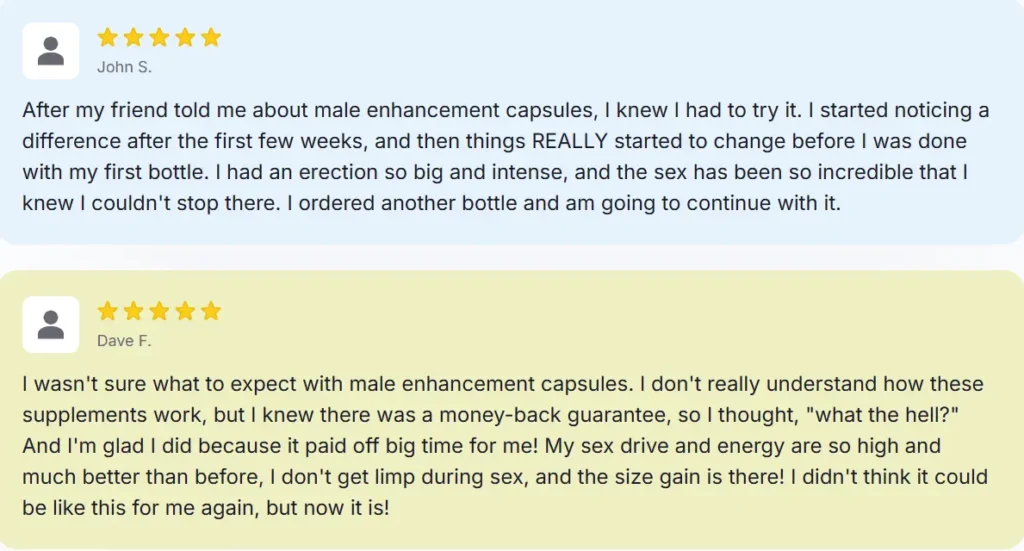 Bruno Male Enhancement Customer Reviews