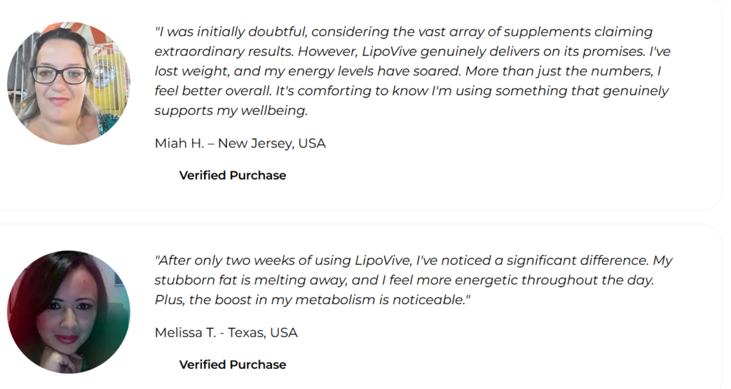 Lipovive Customer Reviews