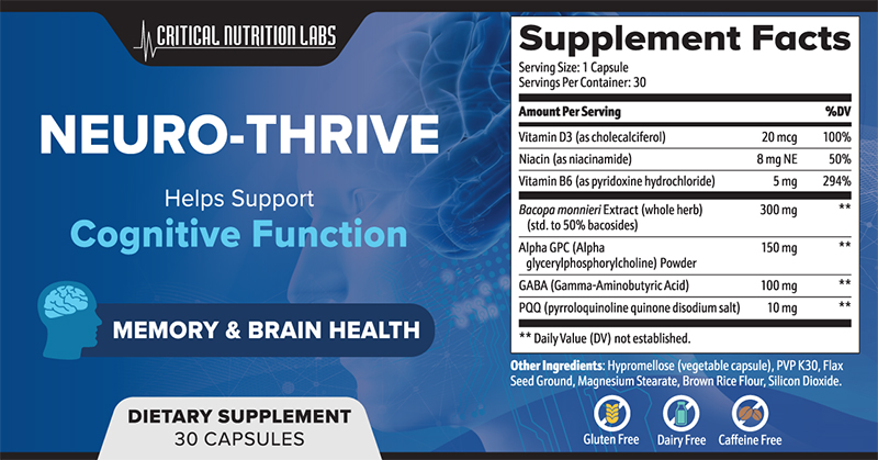 Neuro-Thrive Supplement Label